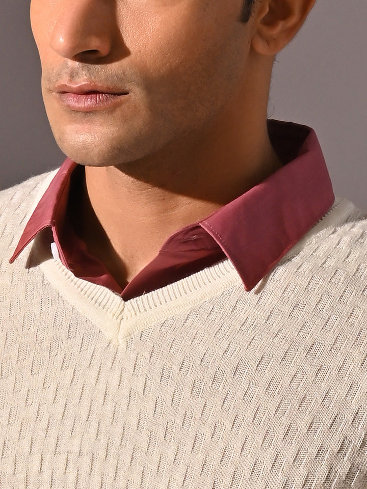 V-neck Full Sleeve Sweater - Den