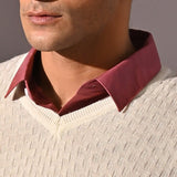 V-neck Full Sleeve Sweater - Den