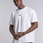 Black & White quality stretch cotton Tshirt Mashup