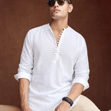 Legacy Cotton-Linen Short Kurta