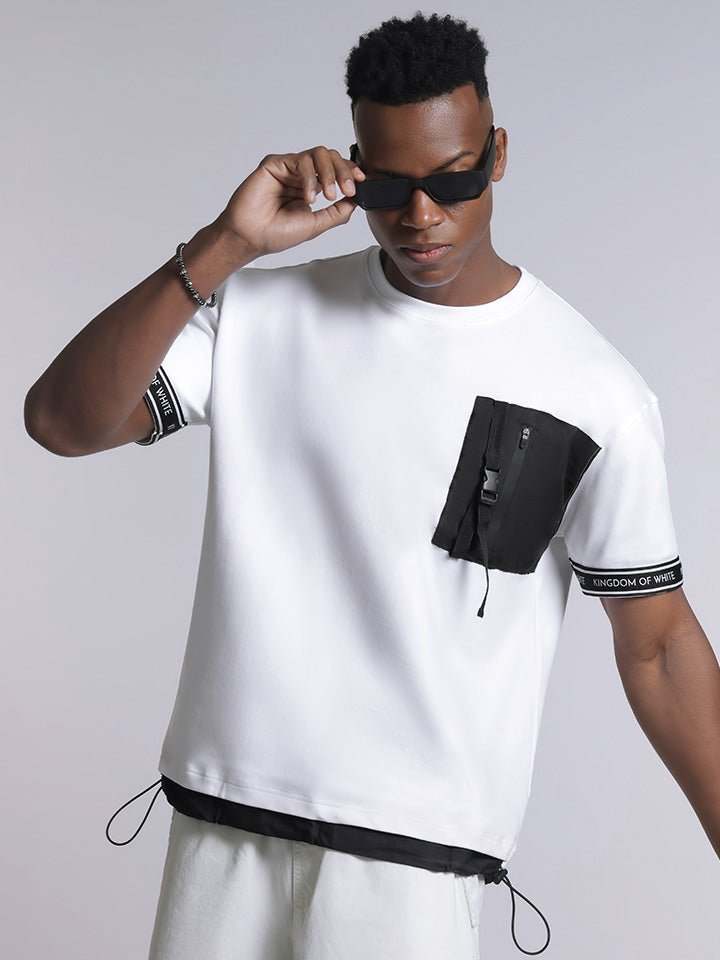 Black & White Cotton oversized t shirt - Mixtape