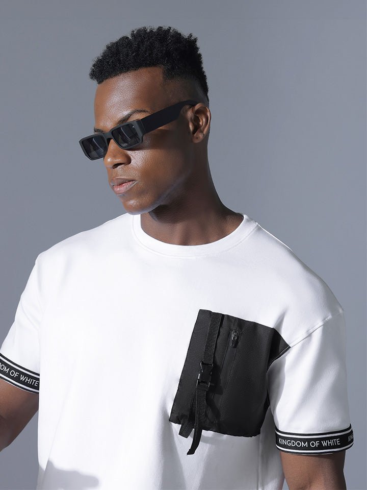 Black & White Cotton oversized t shirt - Mixtape