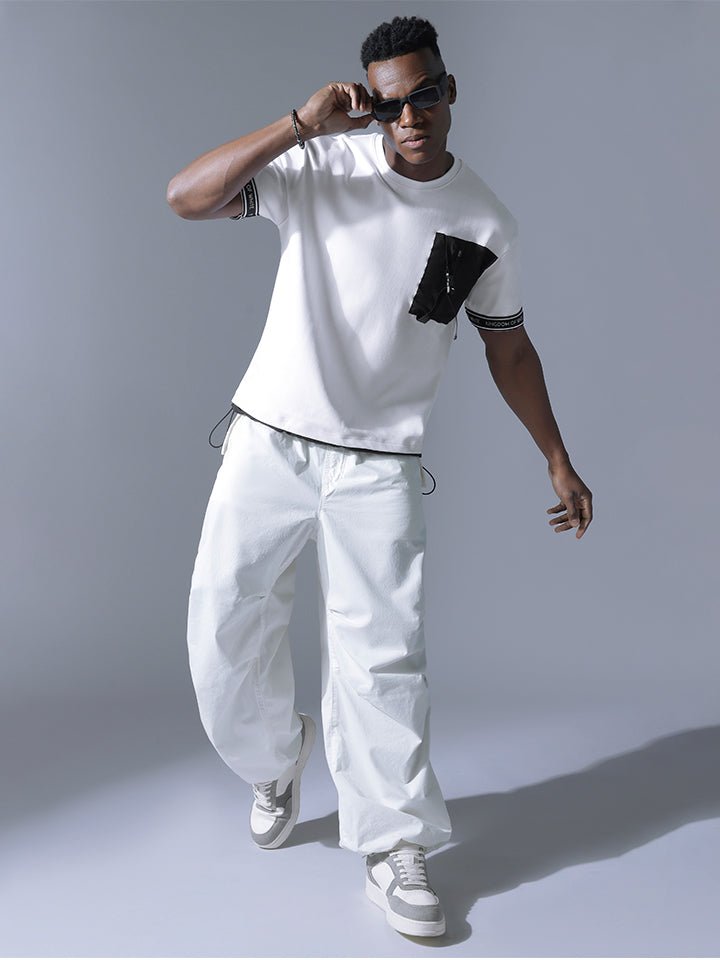 Black & White Cotton oversized t shirt - Mixtape