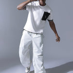 Mixtape White Athleisure Oversized T-Shirt
