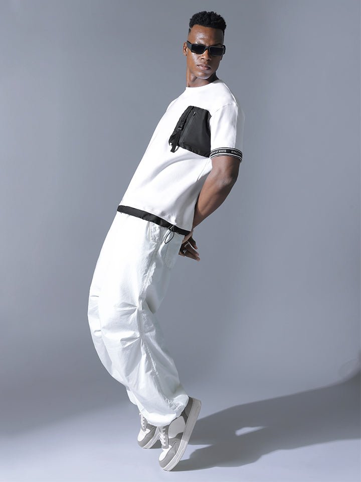 Black & White Cotton oversized t shirt - Mixtape