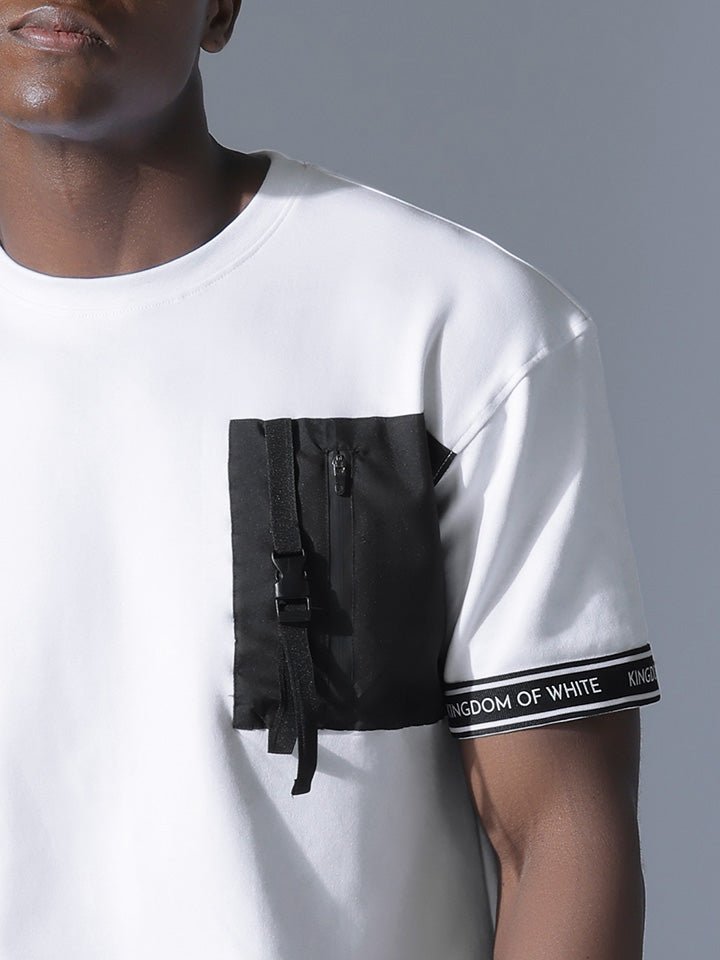 Black & White Cotton oversized t shirt - Mixtape