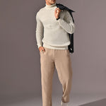 Moonscape White Turtle Neck Knit tshirt 