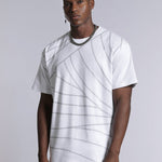 Orbit White Moon Print Oversized T-Shirt