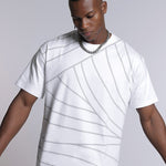 Orbit White Moon Print Oversized T-Shirt