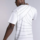 Oversized Printed White tshirt - black & white - Orbit