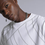 Orbit White Moon Print Oversized T-Shirt
