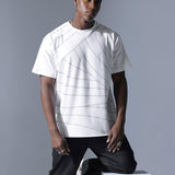 Oversized Printed White tshirt - black & white - Orbit