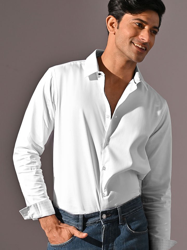 Satin Stretch Party Shirt - Zest