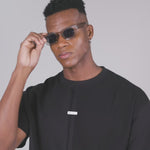 crew neck collar oversized Cotton Black T-shirt