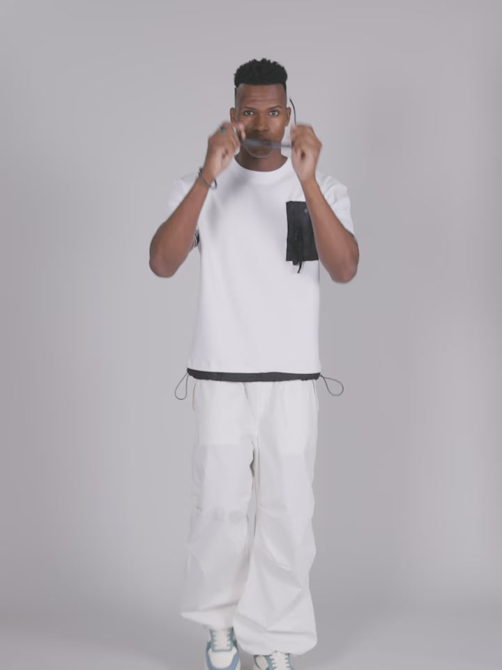 Black & White Cotton oversized t shirt - Mixtape