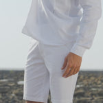 Stroll White Stretch Cotton Shorts for men