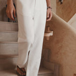Coast White Relaxed Fit Linen Pants