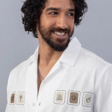Shoreline Embroidered Cotton Linen Shirt