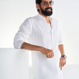 Mandarin Collar Dobby Kurta - Sattva