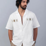 Shoreline Embroidered Cotton Linen Shirt