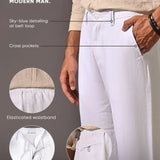 Coast White Relaxed Fit Linen Pants