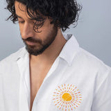 Lumere Embroidered Cotton Linen Shirt