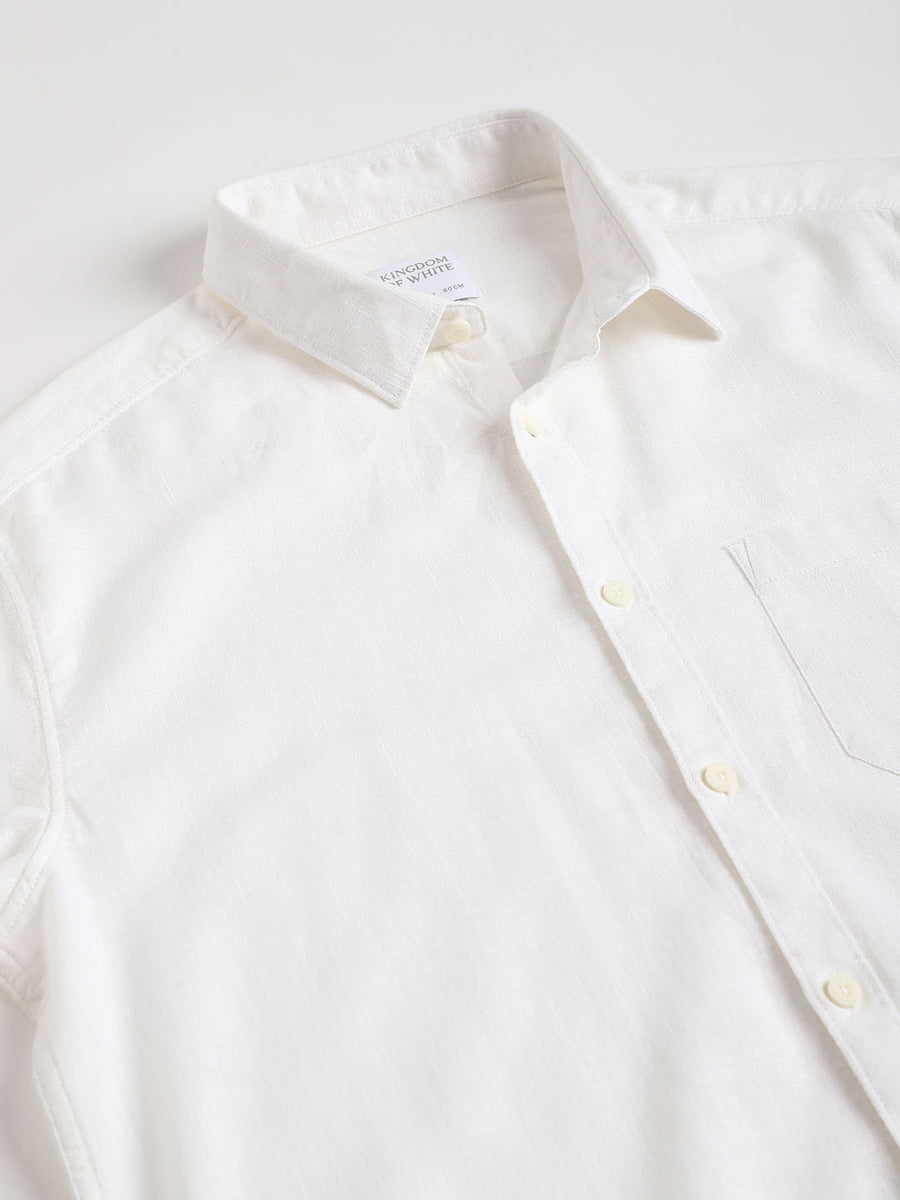 American Placket Classic White Shirt - Nityam