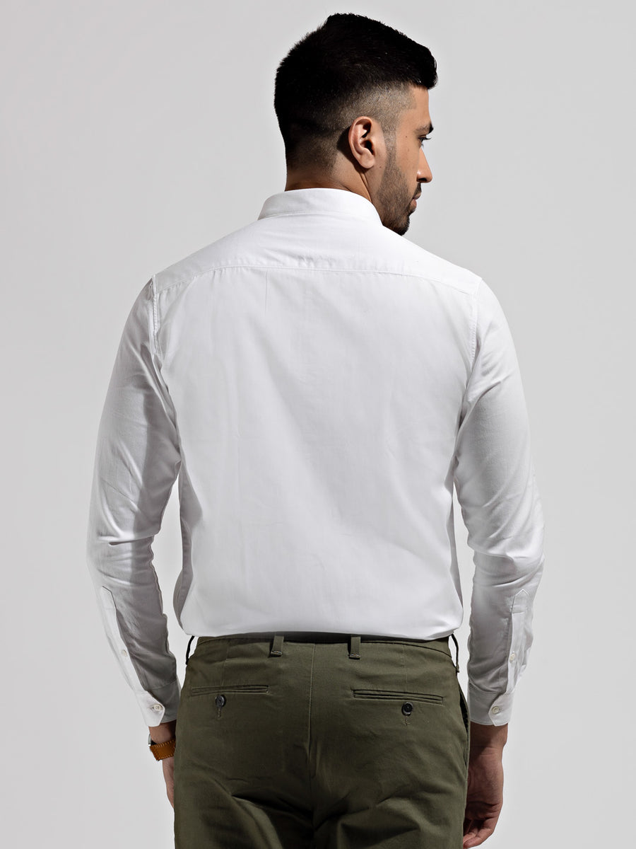 Pleated Premium Satin White Shirt - Tux