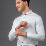 Contrast Collar Shirt - Party Punch